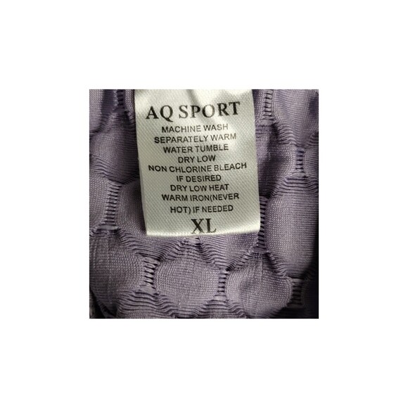 Aq Sport Purple 2 piece stretchy crop top legging set XL - Picture 8 of 8
